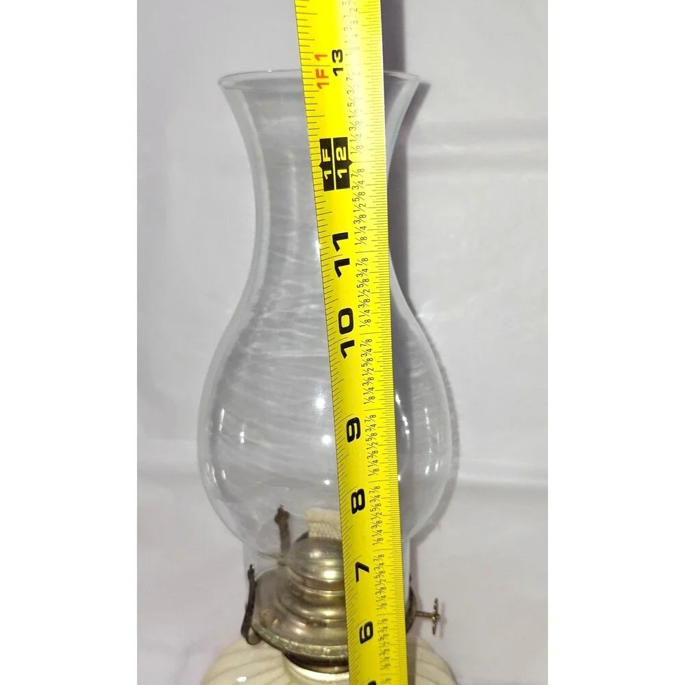 VTG Lamplight Farms Model 330 Pumpkin Ellipse Oil Lamp USA Made Hurricane Lamp